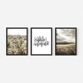 Zestaw obrazy w ramie, plakaty - natura, rośliny, góry - rama czarna