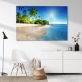 Obraz na płótnie - plaża, morze, palmy