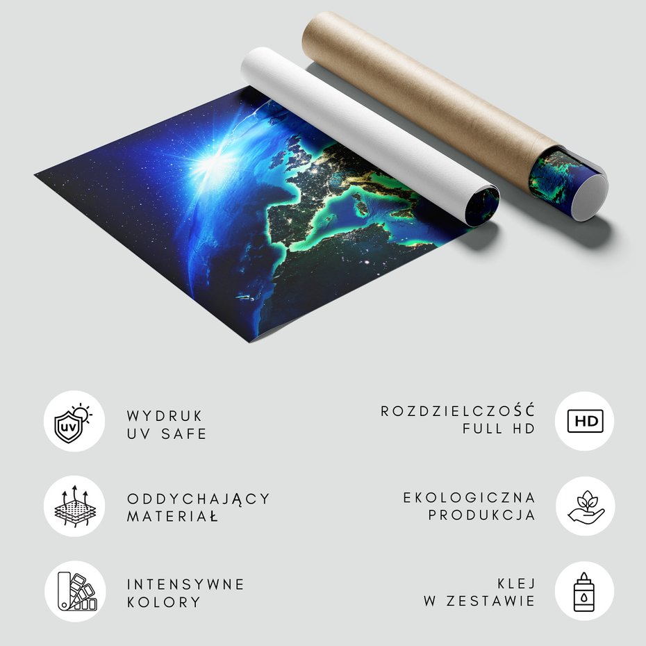 Fototapeta - ziemia, kosmos, światło