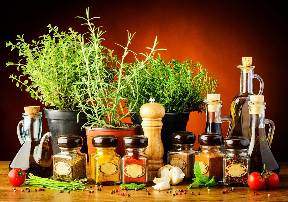 Fototapeta - przyprawy, zioła, jedzenie