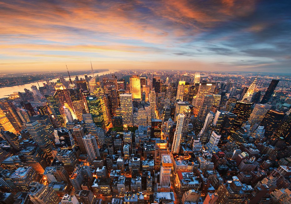 Fototapeta - miasto, budynki, niebo