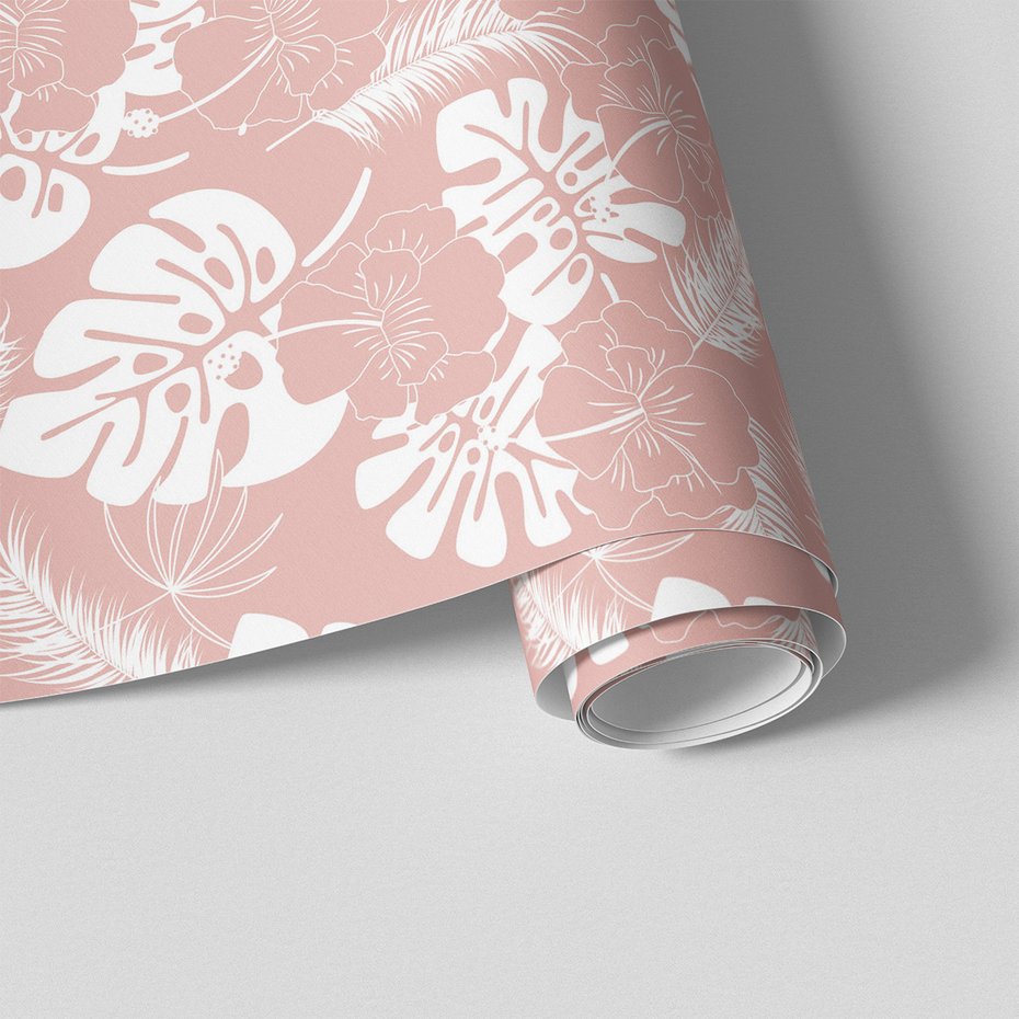 Tapeta - liście, kwiaty, tło