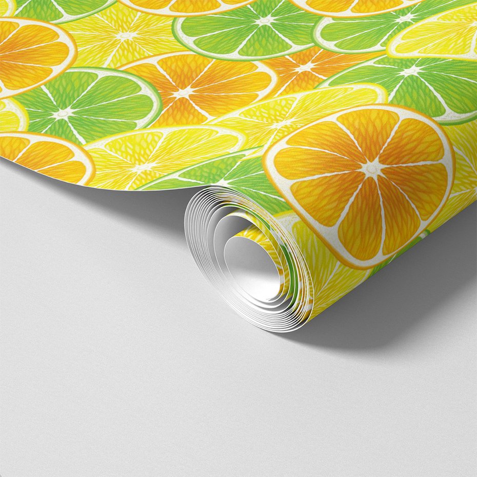 Tapeta - owoce, cytrusy, plasterki