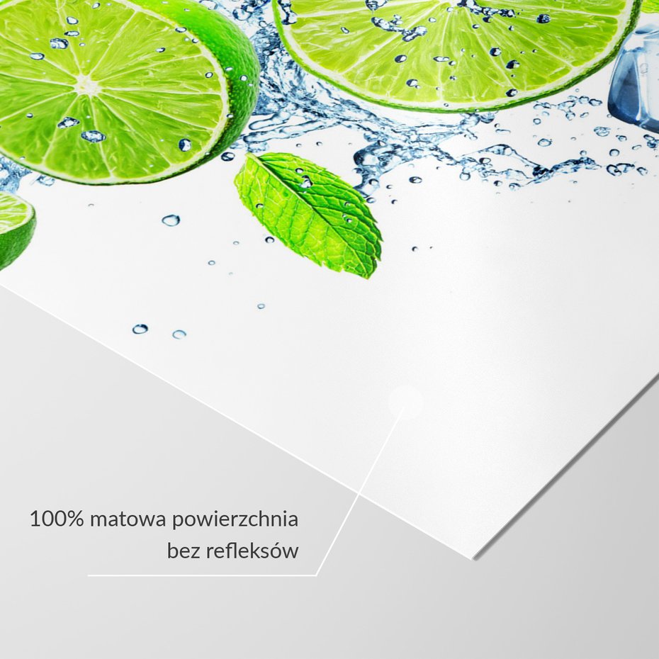 Fototapeta - limonka, woda, mięta