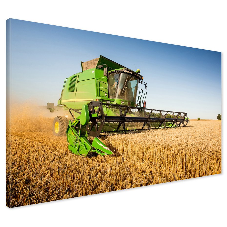 Obraz na płótnie - kombajn, rolnictwo, żniwa