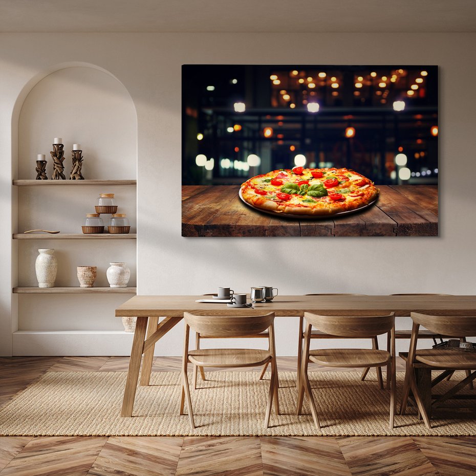 Obraz na płótnie - pizza, jedzenie, pomidory