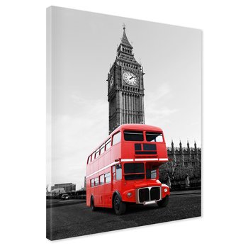 Obraz na płótnie - autobus, Big Ben, Londyn