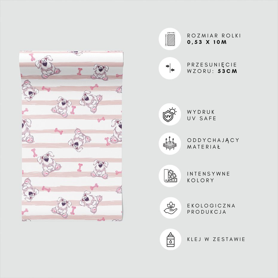 Tapeta - dziecięca, pieski, kości, tło