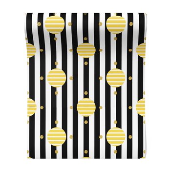 Tapeta - kropki, pasy, koła