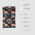 Tapeta - flamingi, kwiaty, liście