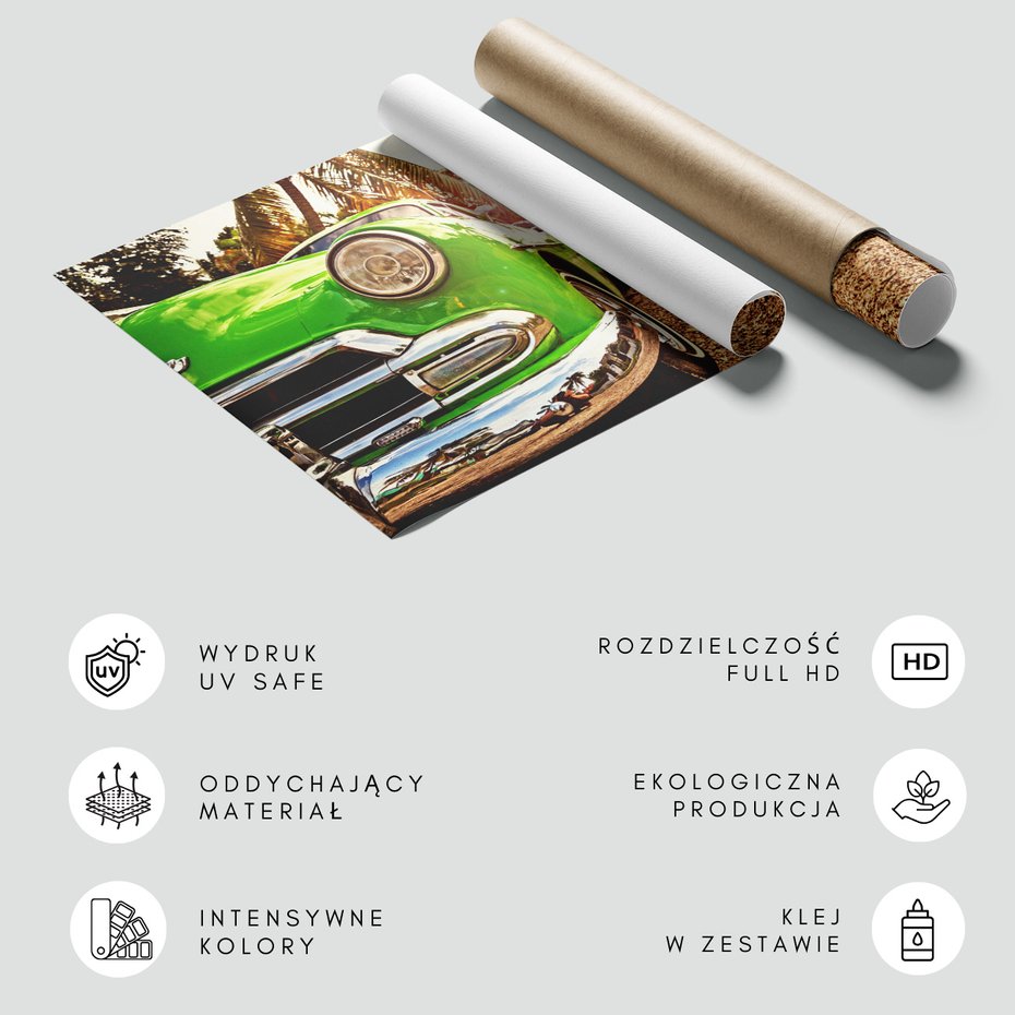 Fototapeta - samochód, ulica, kubańska