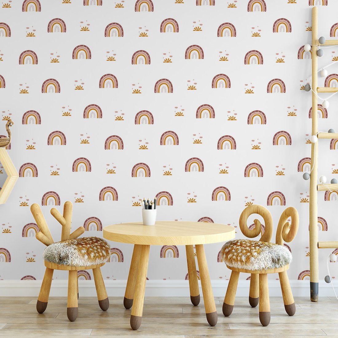 Tapeta - dziecięca, tęcza, słońce, kropla