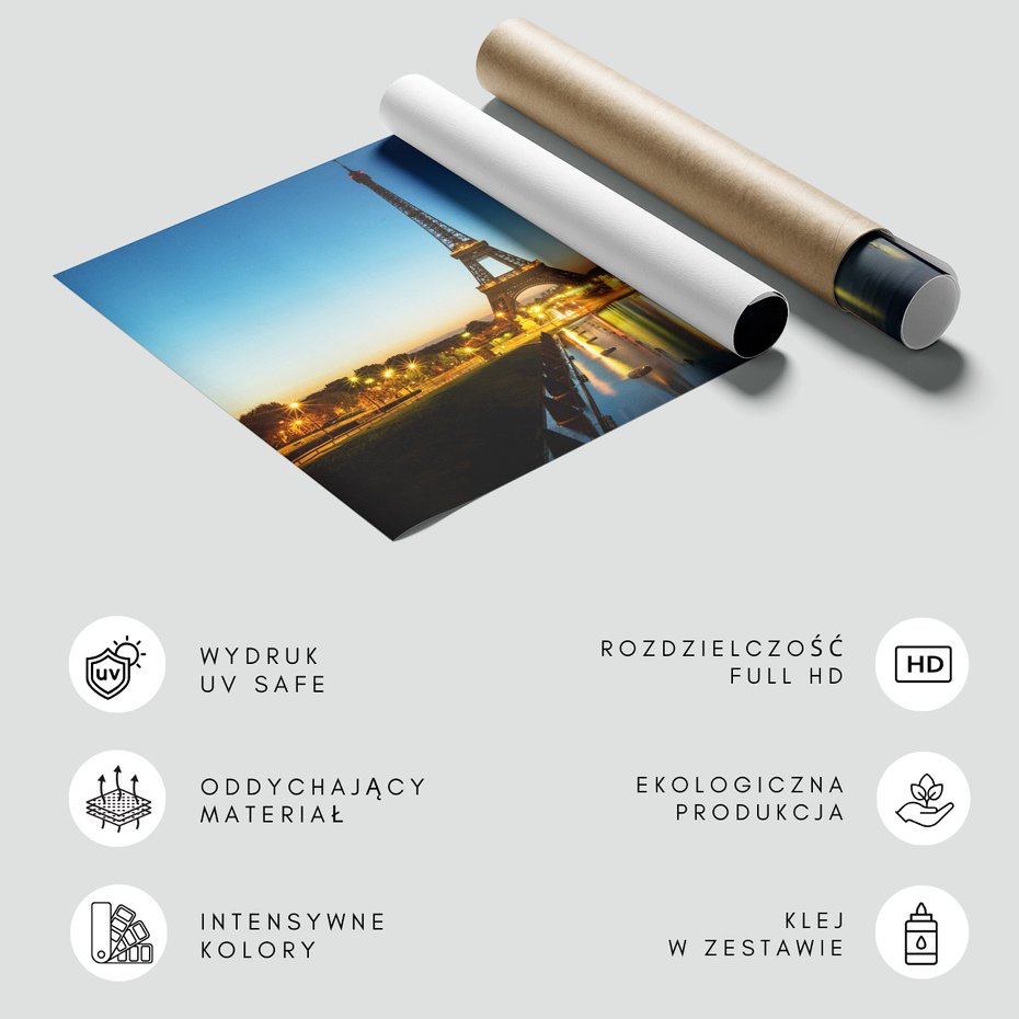 Fototapeta - Paryż, Wieża Eiffla, noc