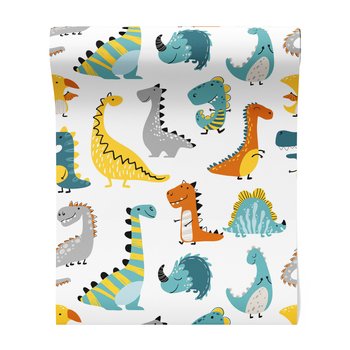 Tapeta - dziecięca, dinozaury, ilustracje, postacie