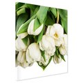 Obraz na płótnie - tulipany, kwiaty, białe