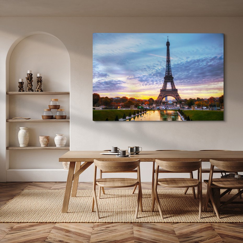 Obraz na płótnie - Paryż, Wieża Eiffla, miasto