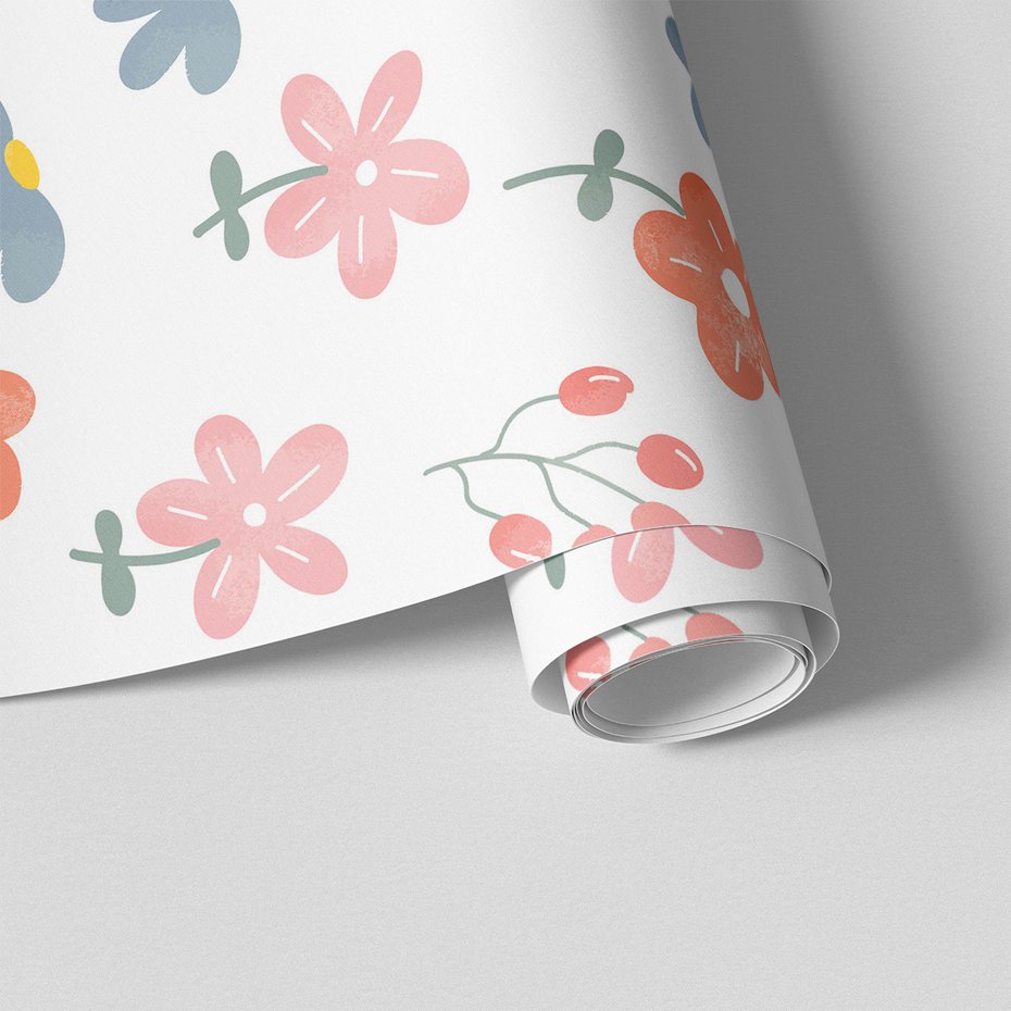 Tapeta - kwiaty, płatki, łodygi