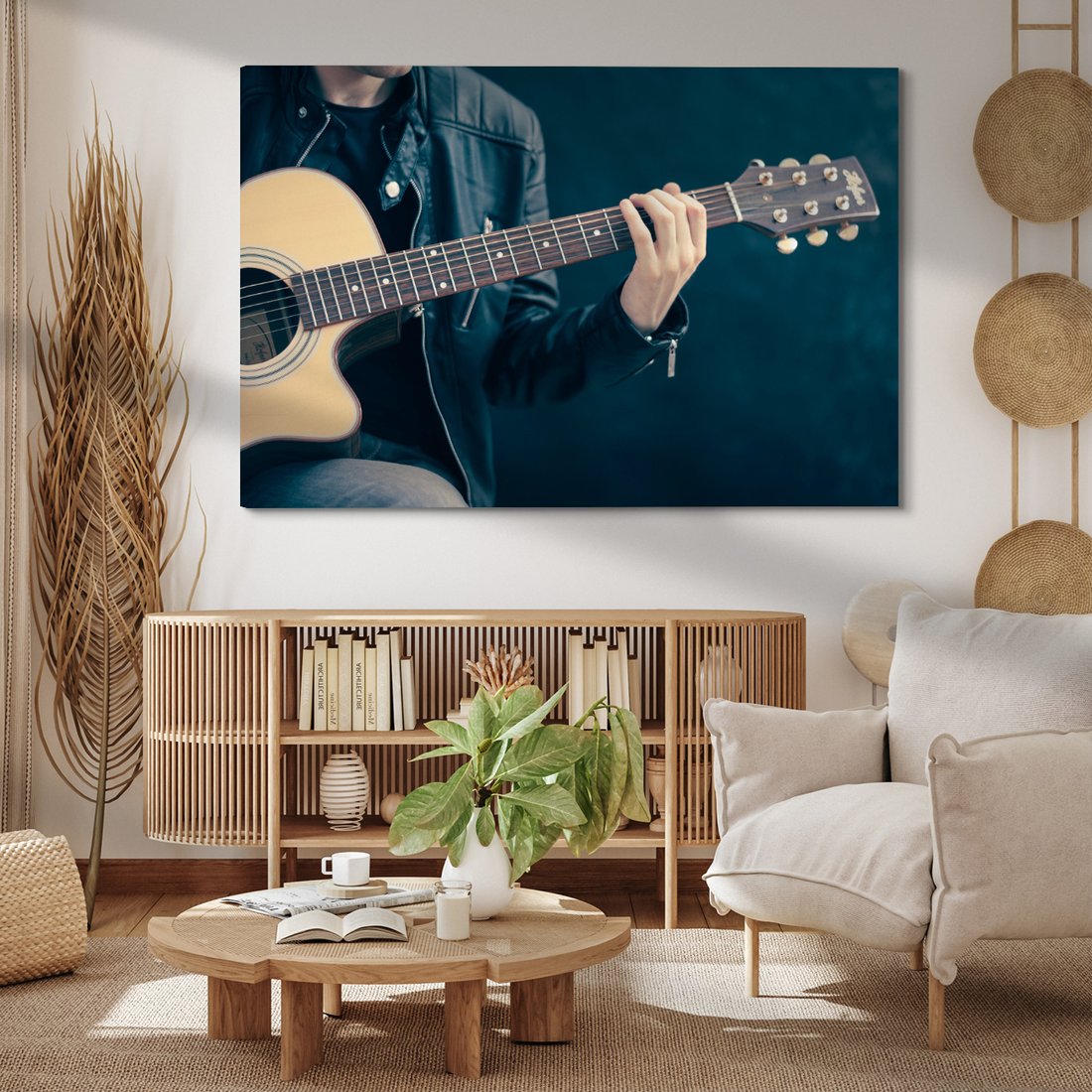 Obraz na płótnie - gitara, muzyka, skóra