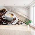 Fototapeta - kawa, ziarna, filiżanka