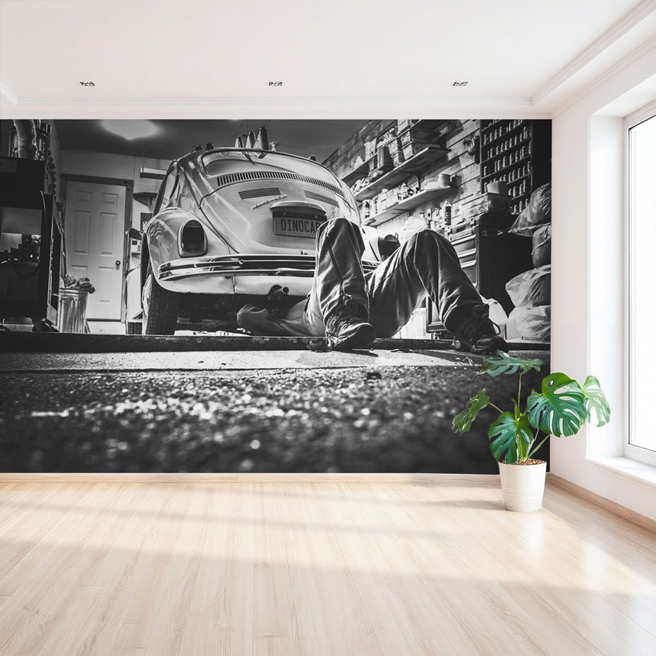 Fototapeta - samochód, naprawa, warsztat