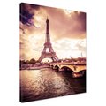 Obraz na płótnie - Paryż, Wieża Eiffla, most