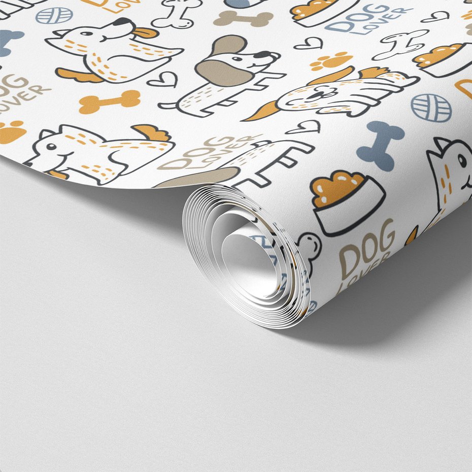 Tapeta - dziecięca, psy, kości,