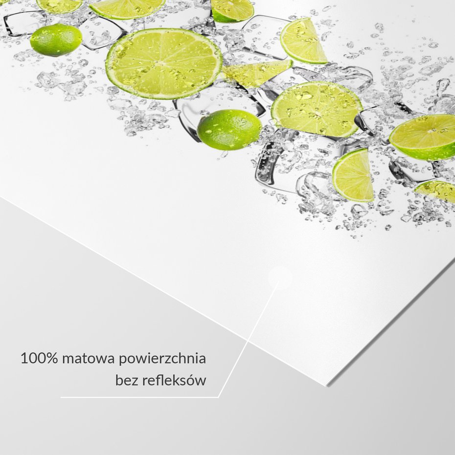 Fototapeta - limonka, lód, woda