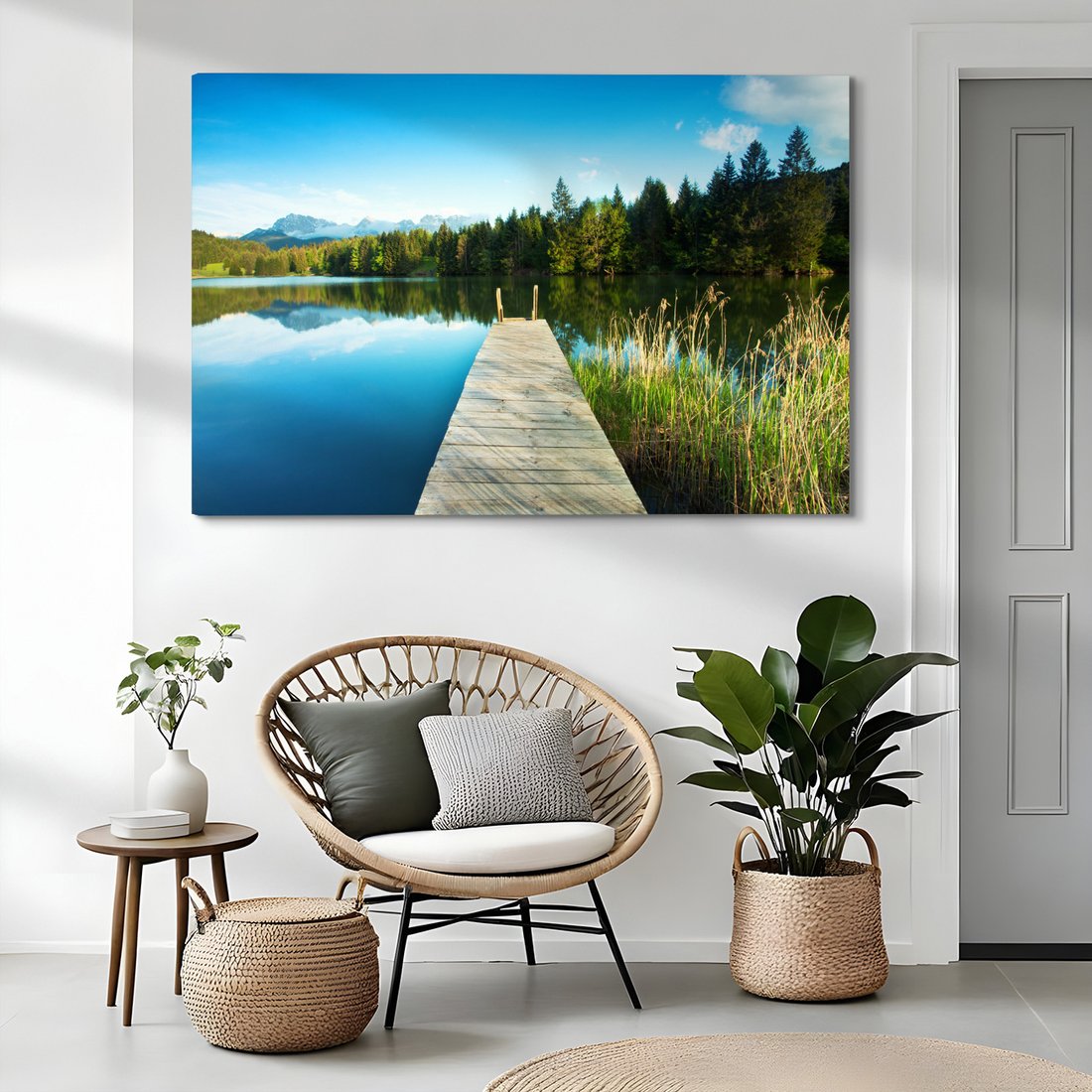 Obraz na płótnie - jezioro, góry, lasy