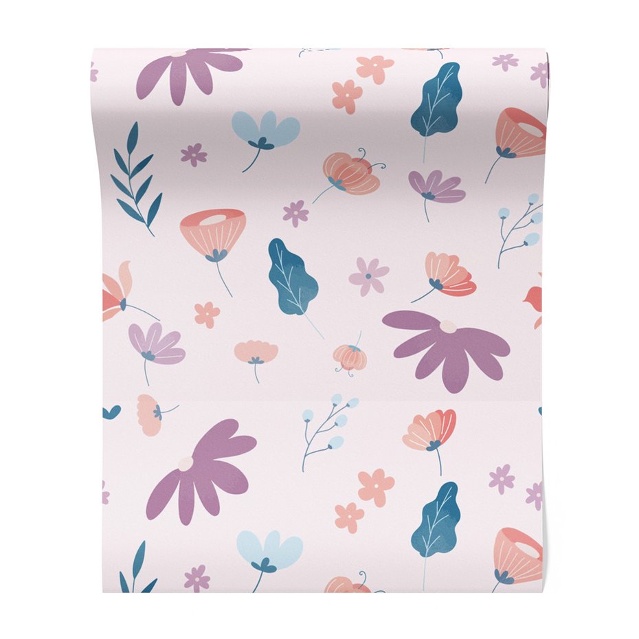 Tapeta - kwiaty, liście, tło