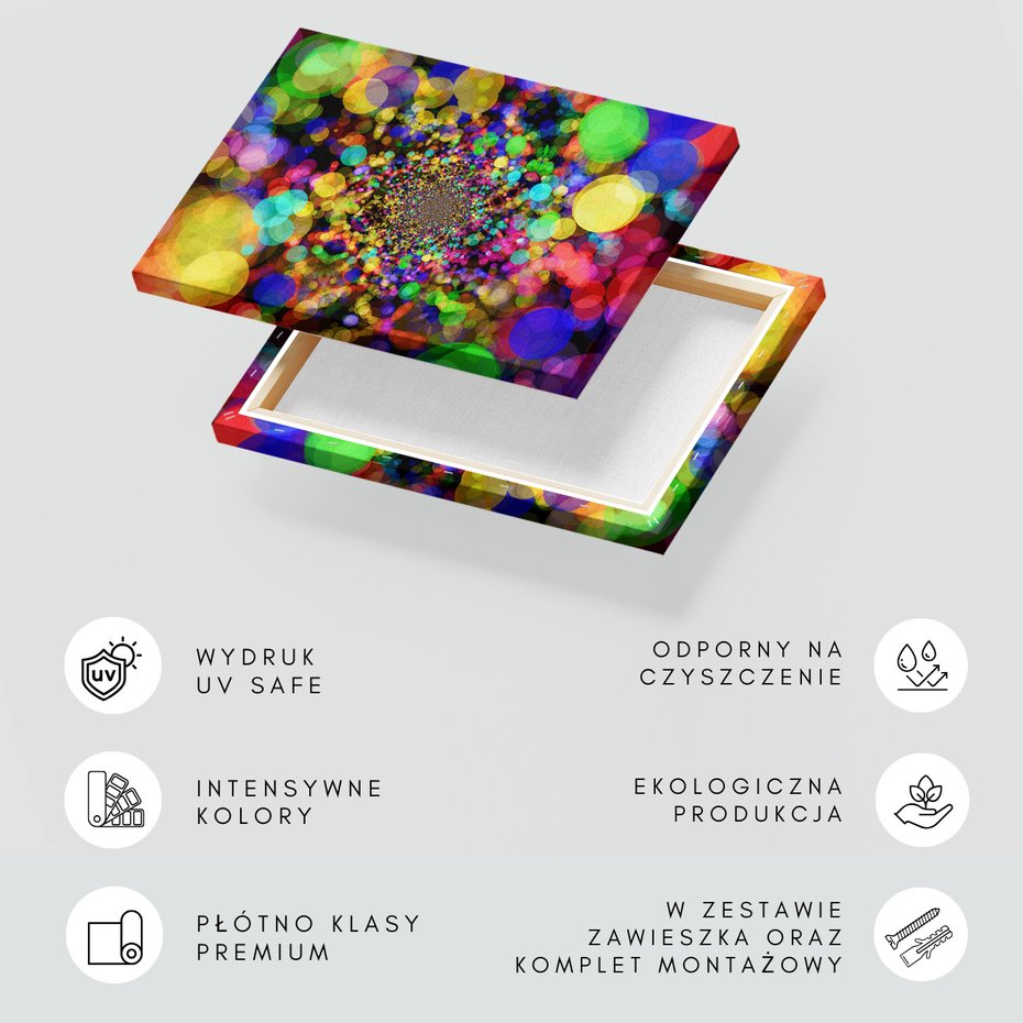 Obraz na płótnie - abstrakcja, kolory, światło