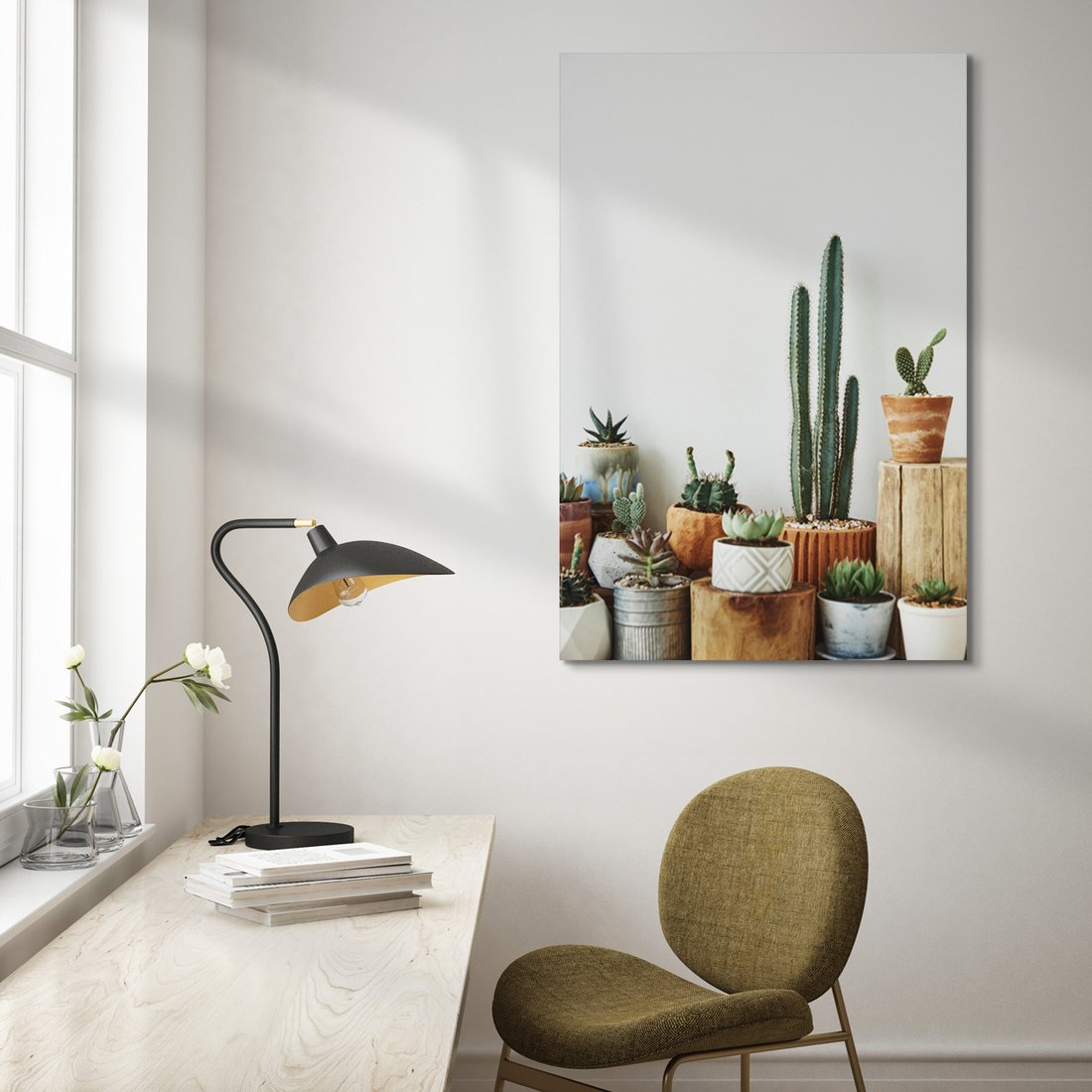Obraz na płótnie - kaktusy, sukulenty, rośliny