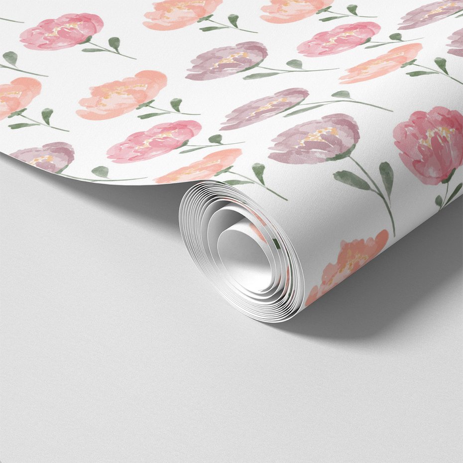 Tapeta - kwiaty, akwarela, kompozycja