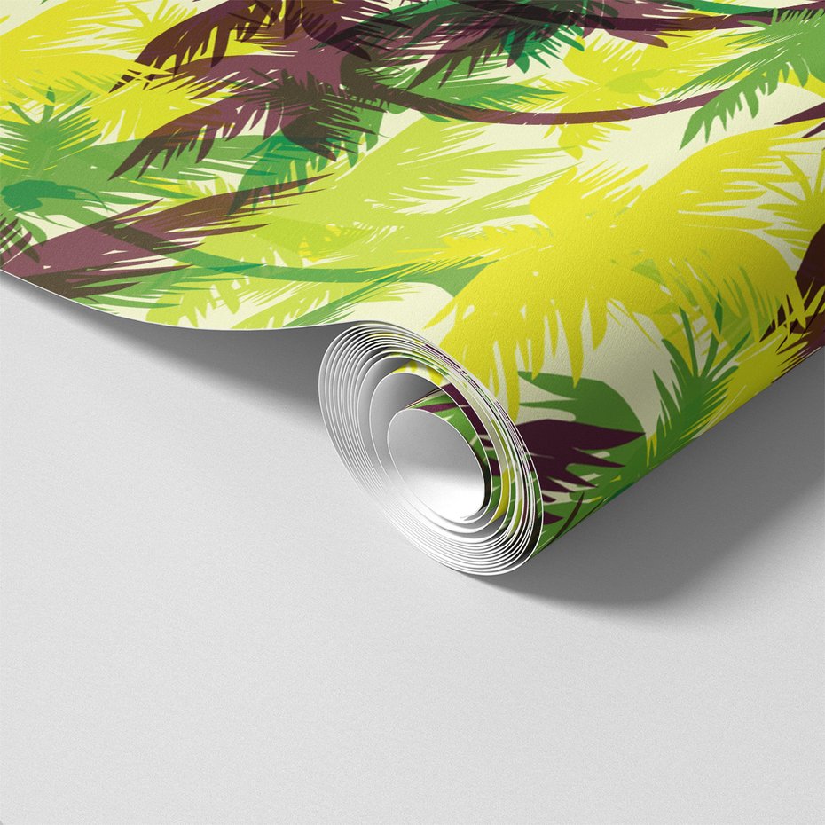 Tapeta - palma, liście, wzór