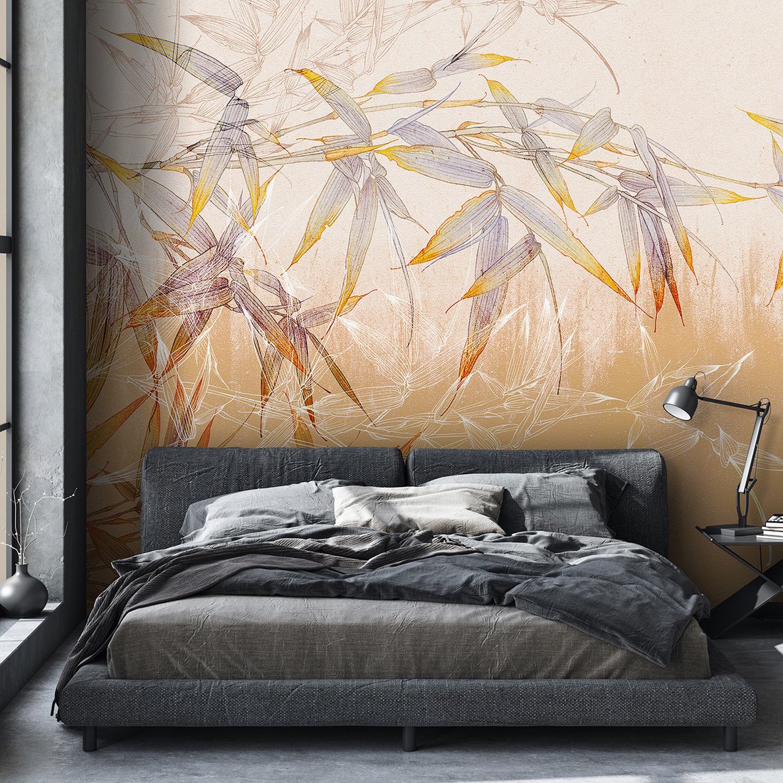 Fototapeta - loft, gałęzie, trawy