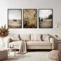 Zestaw obrazy w ramie, plakaty - krajobraz, natura, dom - rama czarna