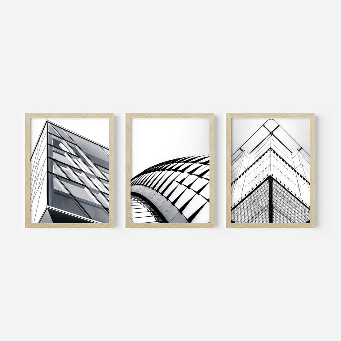 Zestaw obrazy w ramie, plakaty - architektura, budynek, fasada - rama drewno