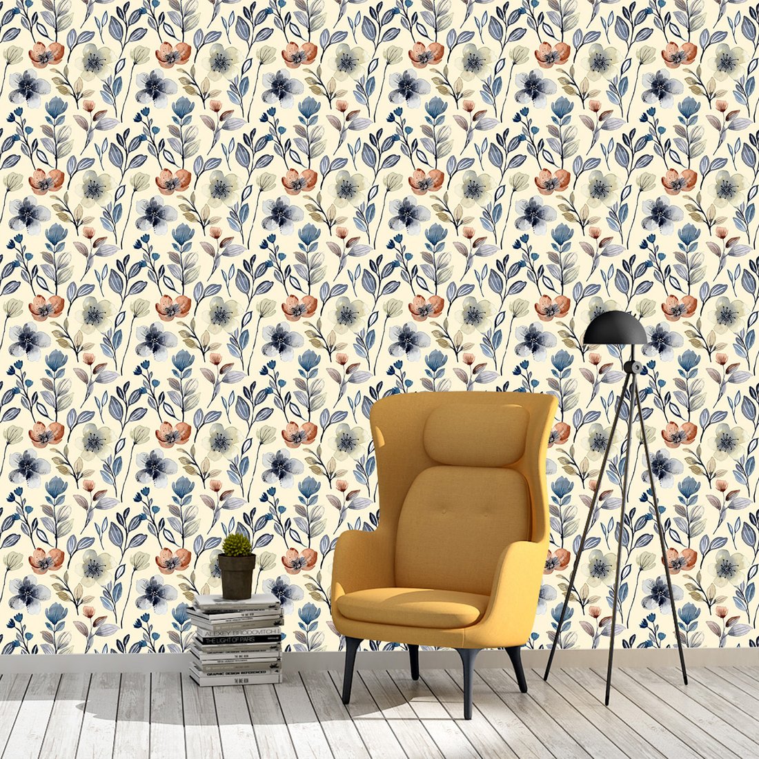 Tapeta - kwiaty, liście, tło