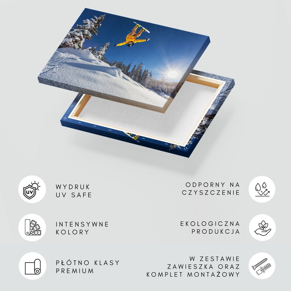 Obraz na płótnie - snowboard, zima, śnieg