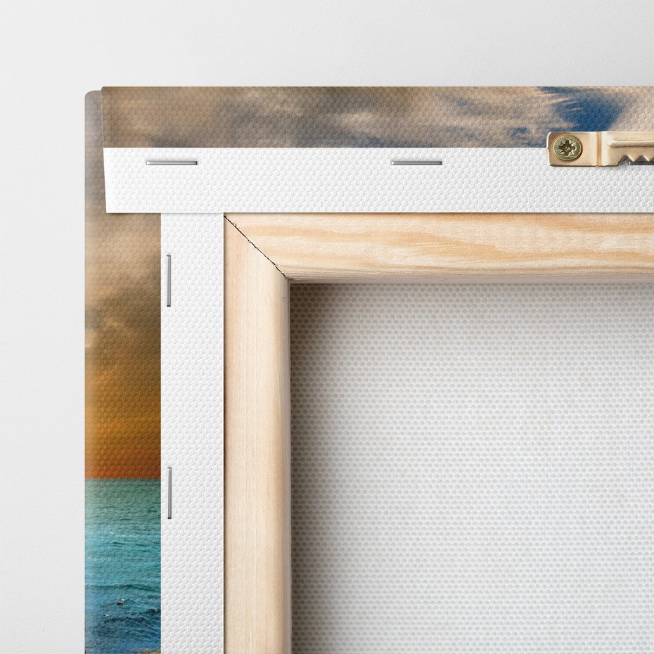 Obraz na płótnie - morze, skały, zachód słońca