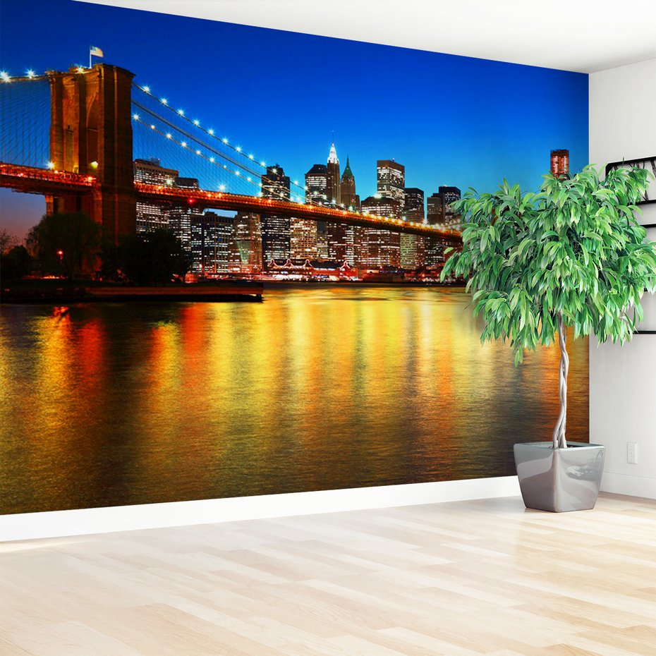 Fototapeta - most, miasto, noc