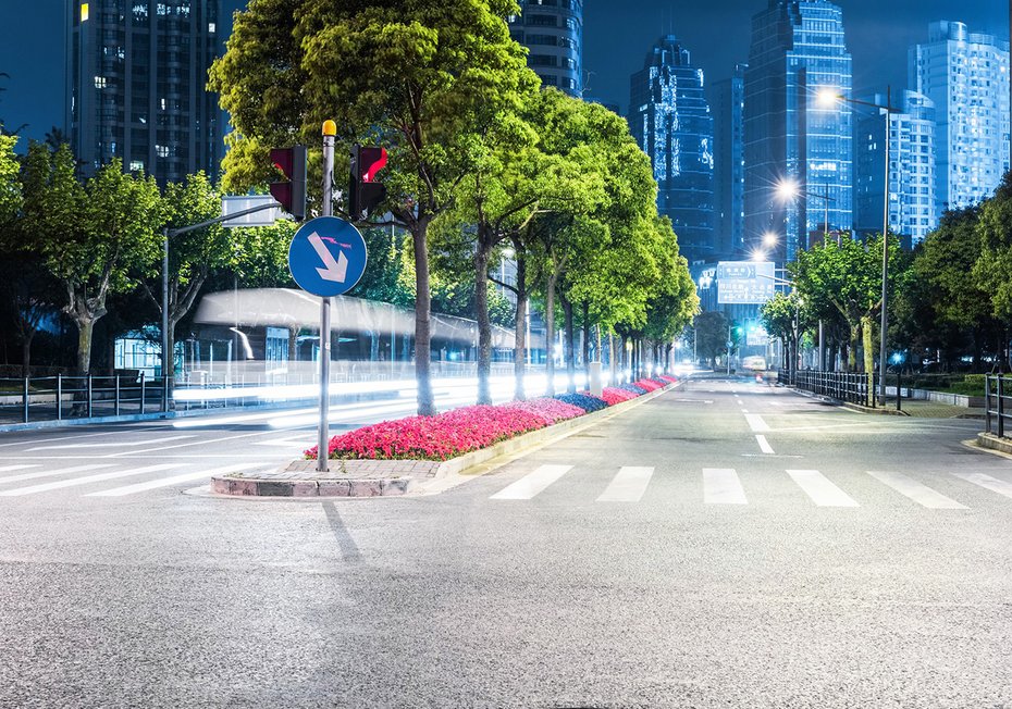 Fototapeta - miasto, ulica, noc