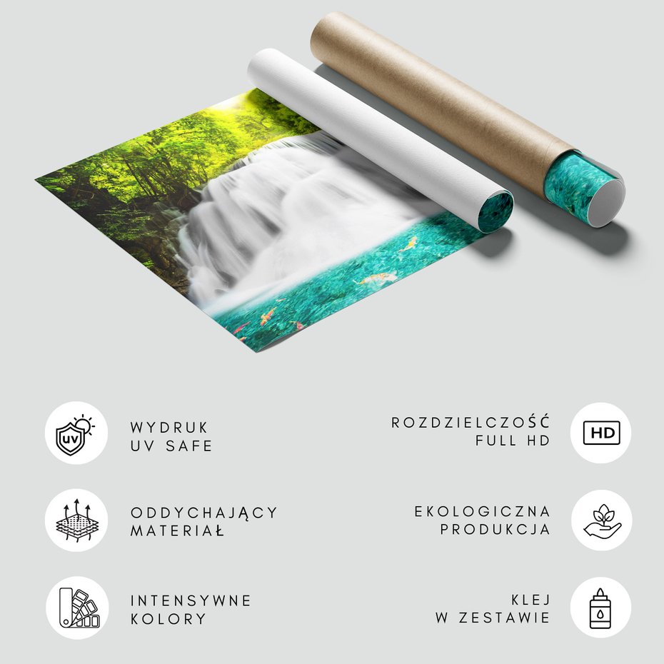 Fototapeta - wodospad, las, woda