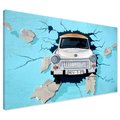 Obraz na płótnie - Trabant, mur, auto