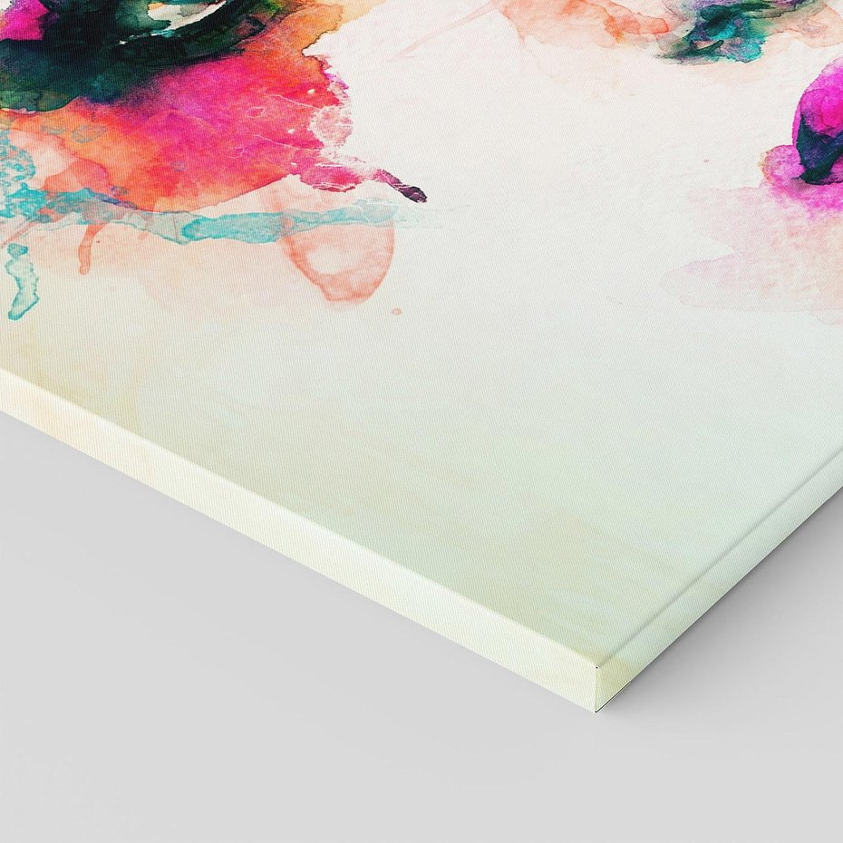 Obraz na płótnie - abstrakcja, twarz, akwarele