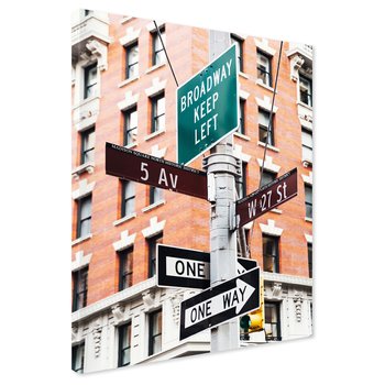 Obraz na płótnie - ulica, znaki, miasto
