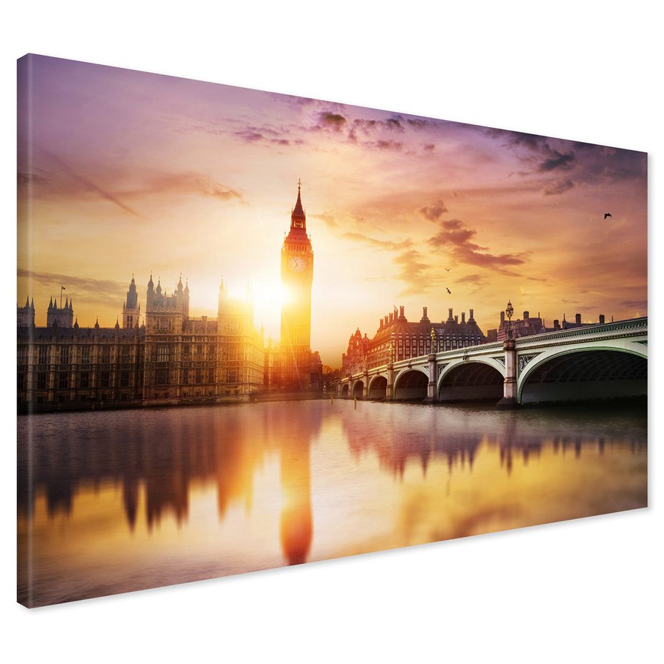 Obraz na płótnie - miasto, most, rzeka