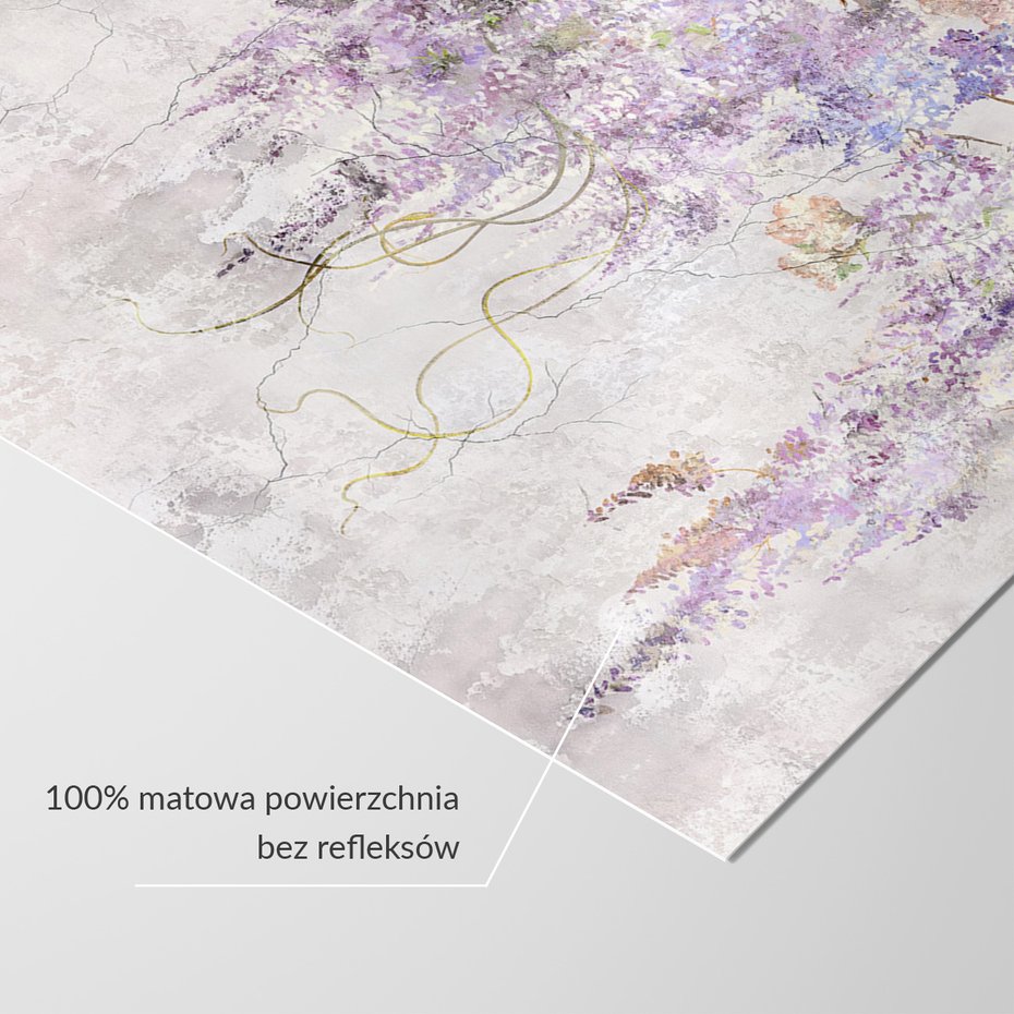 Fototapeta - loft, kwiaty, wisteria