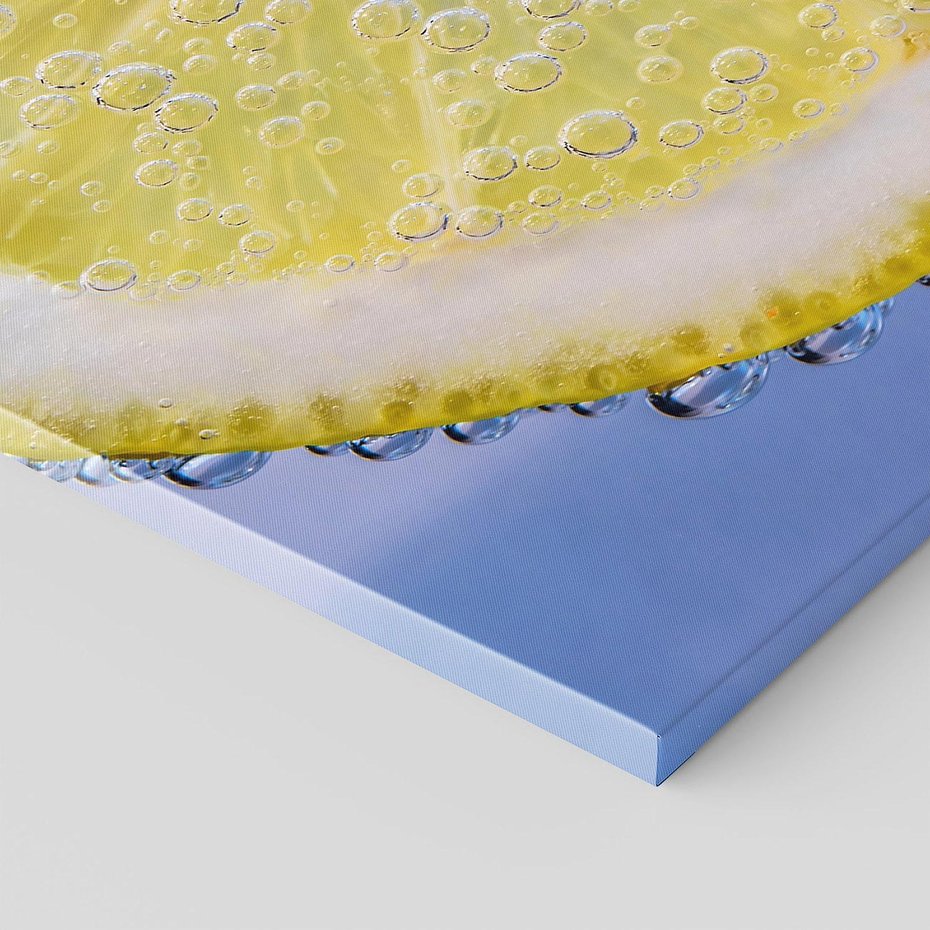 Obraz na płótnie - cytryna, bąbelki, napój