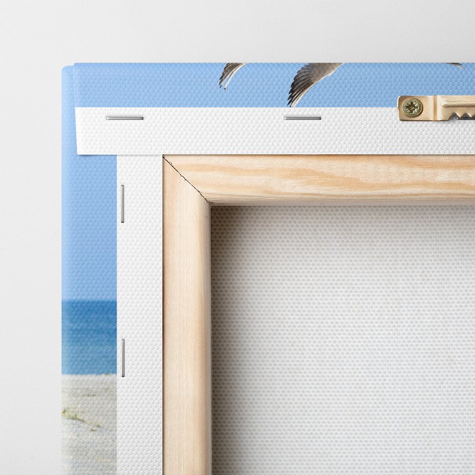 Obraz na płótnie - plaża, mewy, morze