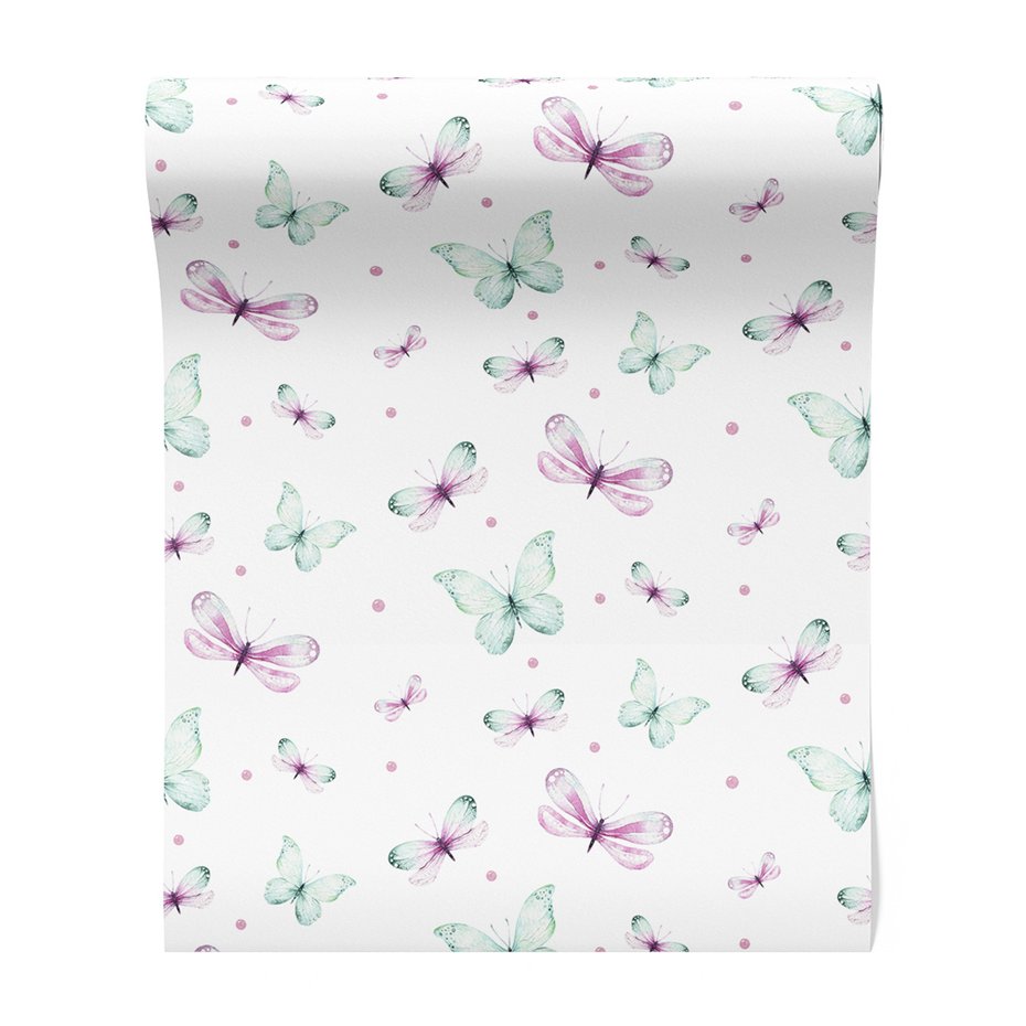 Tapeta - motyle, kropki, wzór